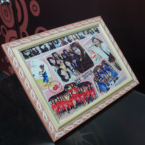 情人轉印拼圖－粉原木框 29.*40.CM (300片)